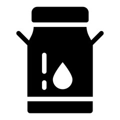 
Milk can glyph style icon, editable vector 
