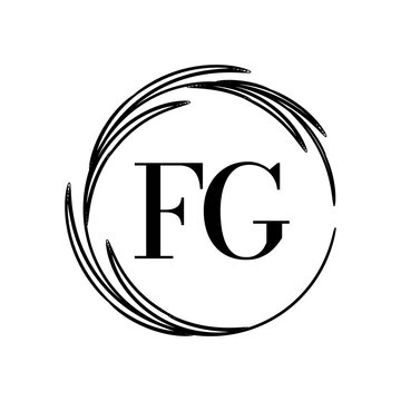 Simple Elegant Initial Letter Type FG Logo Sign Symbol Icon, Logo Design Template