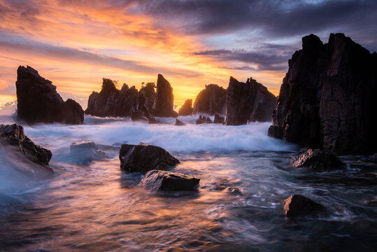 Shark teeth rock formation. this place called kelumbayan or gigi hiu in Indonesian language. This place offers you a very unique rock formation like teeth of the shark