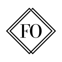 Simple Elegant Initial Letter Type FO Logo Sign Symbol Icon, Logo Design Template