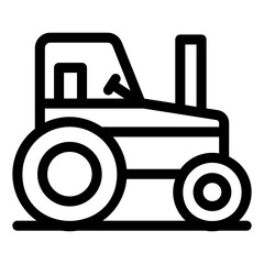 
Tractor in glyph style icon, editable vector 
