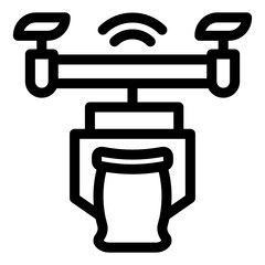 
Smart fertilizer glyph icon, editable vector 
