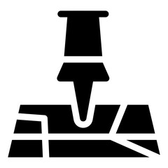 

Location pin in glyph style editable vector 
