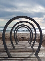 T&uacute;nel que lleva a la playa