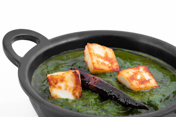 Traditional Subcontinental Veg Curry Spinach Paneer Or Palak Paneer Made Of Fresh Cottage Cheese And Startled With Aromatic Indian Spices Is Enjoyed By Food Lovers Across North And South India