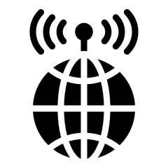 
Hotspot in glyph style icon, editable vector 
