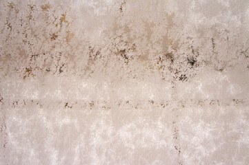 Winter snowflakes crystals on glass. Close-up macro photo