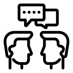 
Chat exchange in glyph style icon, editable vector 

