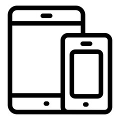 
Responsive design glyph icon, editable vector 
