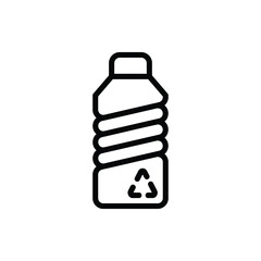 Reusable Plastic Bottle Icon Logo Illustration Vector Isolated. Earth Day and Ecology Icon-Set. Suitable for Web Design, Logo, App, and UI.