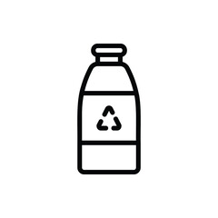 Reusable Plastic Bottle Icon Logo Illustration Vector Isolated. Earth Day and Ecology Icon-Set. Suitable for Web Design, Logo, App, and UI.