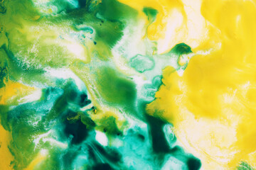 yellow and green marble effect watercolour background