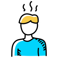 
Fever doodle icon, editable vector 
