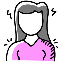 
Fever doodle icon, editable vector 
