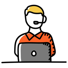 Obraz premium Trendy design of customer service icon 