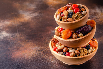 Snack of Nuts and Dried Fruit.