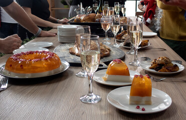 Serving table prepared for event party or wedding.