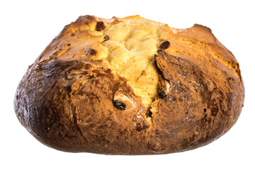 traditional bread Easter Pinze frontview isolated on white background