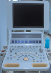 Echocardiogram machine in the hospital.