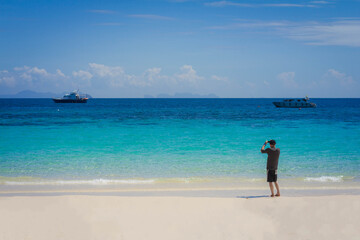 Tropical beach at Koh Maiton island, Phuket,Thailand