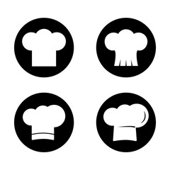 Chef hat icon set isolated on white background. Chef hat icons for symbol, label, logo, menu and web site. Chef hat, vector illustration