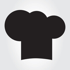 Chef hat icon isolated on gray background. Chef hat icon for symbol, label, logo, menu and web site. Chef hat, vector illustration