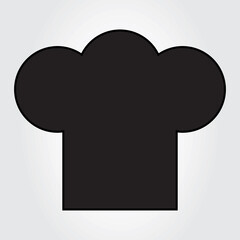 Chef hat icon isolated on gray background. Chef hat icon for symbol, label, logo, menu and web site. Chef hat, vector illustration
