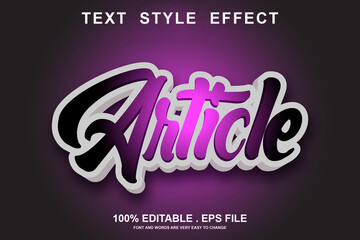 article text effect editabe