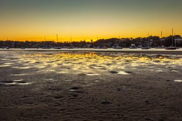 Sunset Gunnamatta Bay,  Golden hour. Sydney Australia	