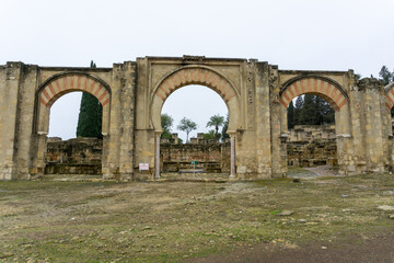 Fototapeta na wymiar the ruins of the palace-city at Medina Zahara in Cordoba