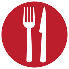 Restaurant icon vector isolated on white background. Restaurant icon in flat style. Template for app, label, logo, menu and web site. Restaurant icon, vector illustration