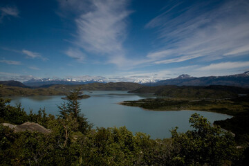 lake and mountains