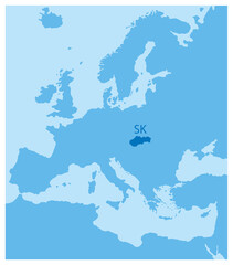 Slovakia on the map