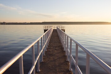Fototapeta premium pier at sunset