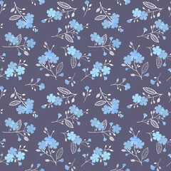 Spring blooming tree seamless pattern Textile, wallpaper, wrapping paper design