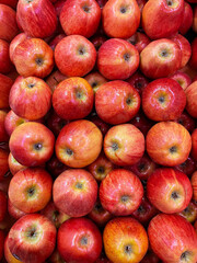 Red apples in the market