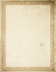 Old paper with vintage border.