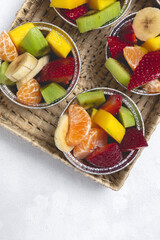 Recyclable take away fruit cups