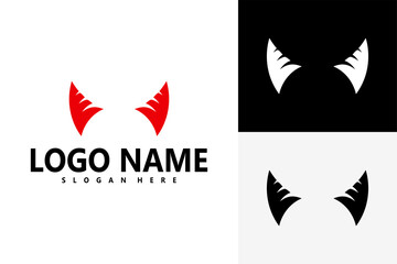 Devil horn logo vector illustration design template