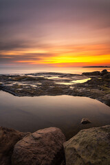 sunset on the beach