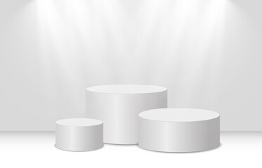Round podium or platform on a transparent background.	
