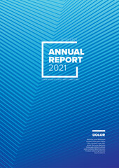 Annual minimalistic report cover template