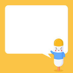 Cute Ice Cream with Speech Bubbles