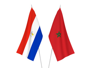 Morocco and Paraguay flags