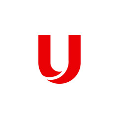 U logo design with geometry