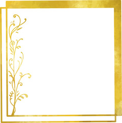 Obraz premium ゴールドの四角形フレーム ベクター素材