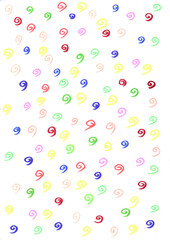 Hand drawing of Colorful Spiral shape
