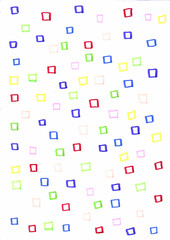 Hand drawing of Colorful Square shape