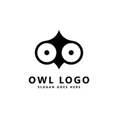 Owl simple logo template design, Isolated on white background, Suitable for Creative Industry, Multimedia, entertainment, Educations, Shop, and any related business