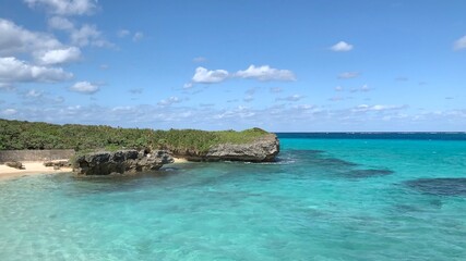 Naklejka premium 宮古島 フナクスビーチ 池間ブロック 池間島 宮古列島 南西諸島 沖縄県
